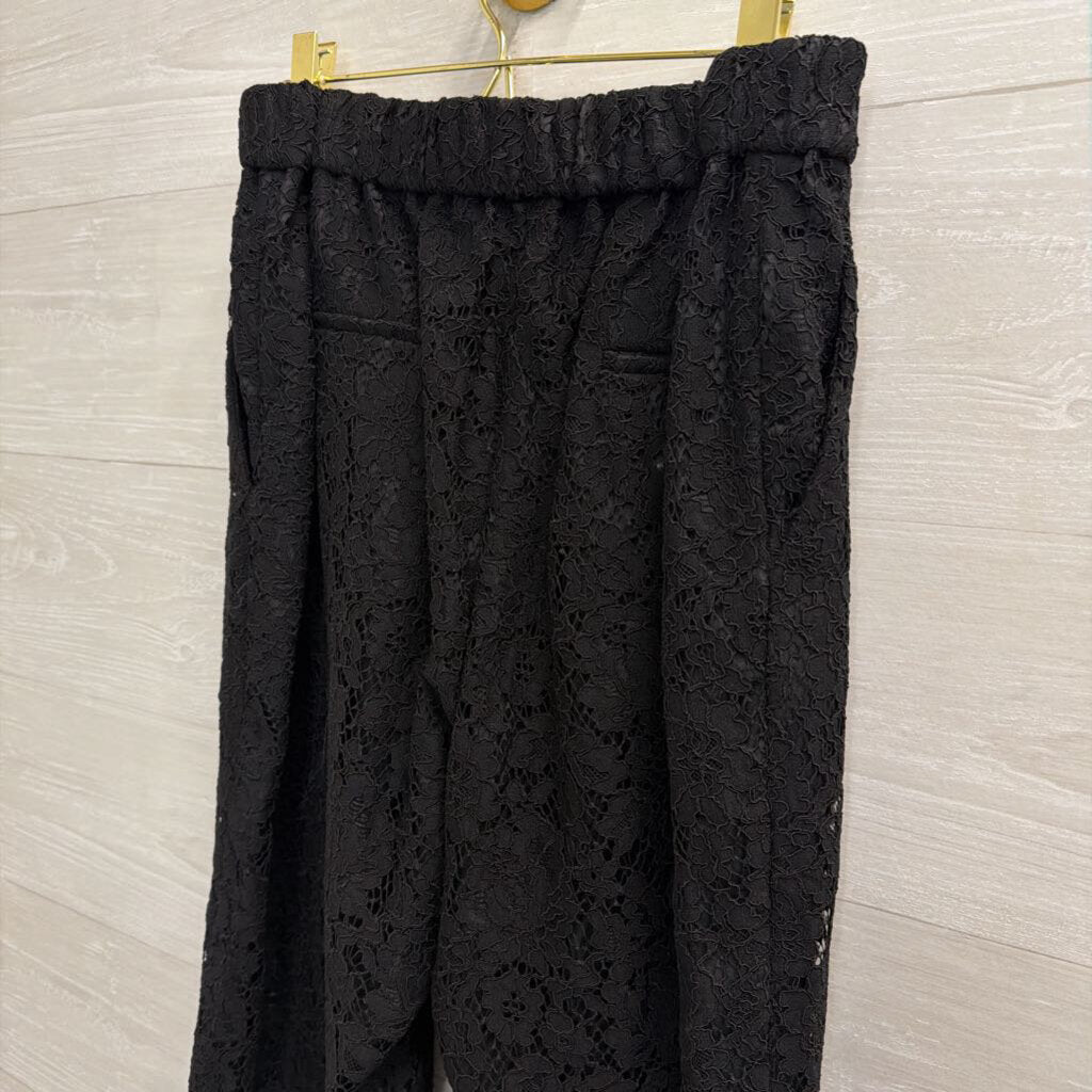 J. Crew Black Lace Pants Size 14