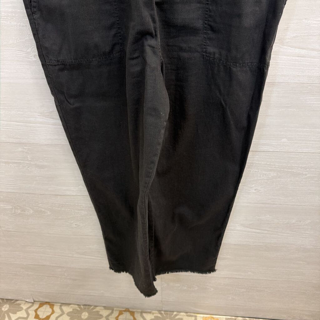 Aerie Black Overalls Wide Leg Large