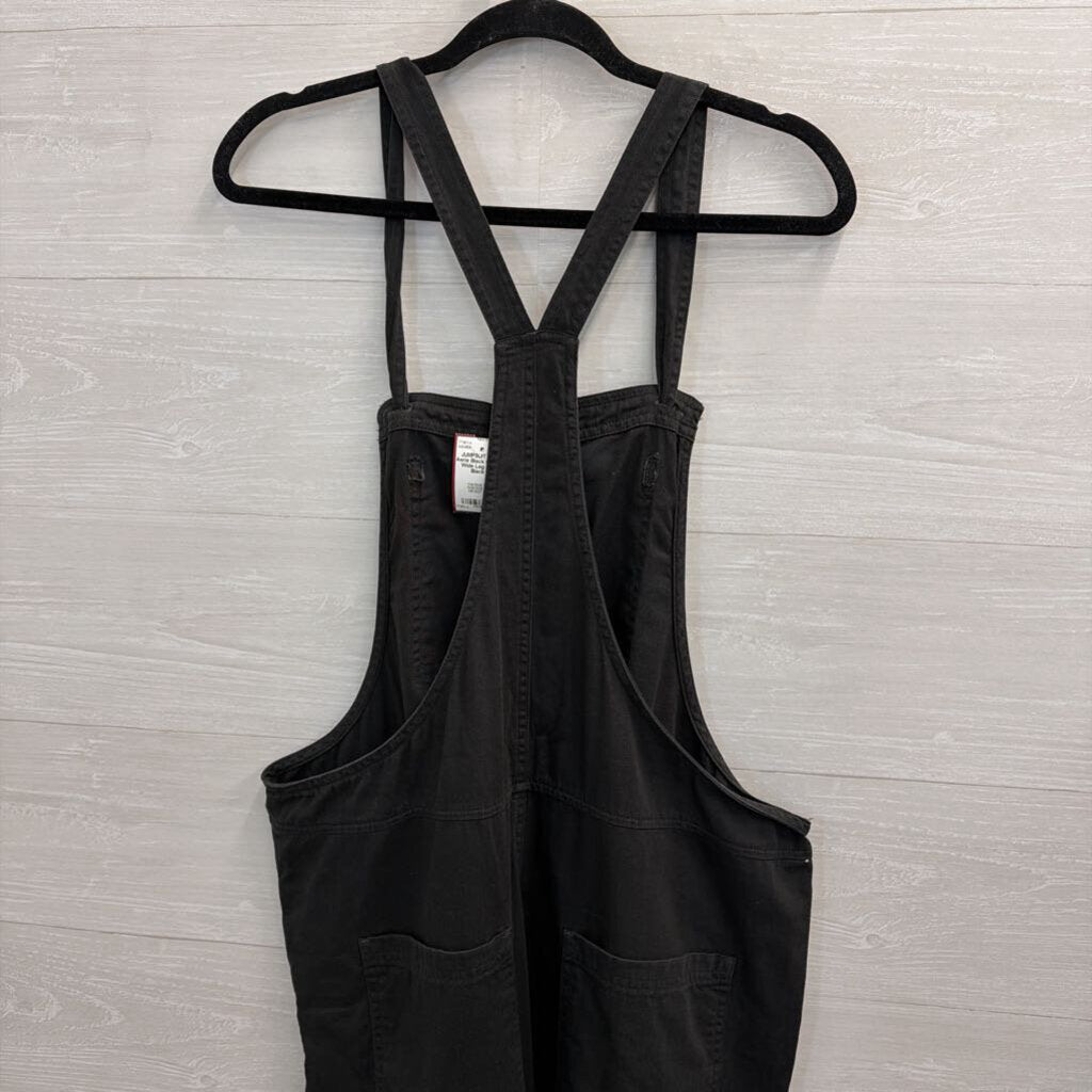 Aerie Black Overalls Wide Leg Large