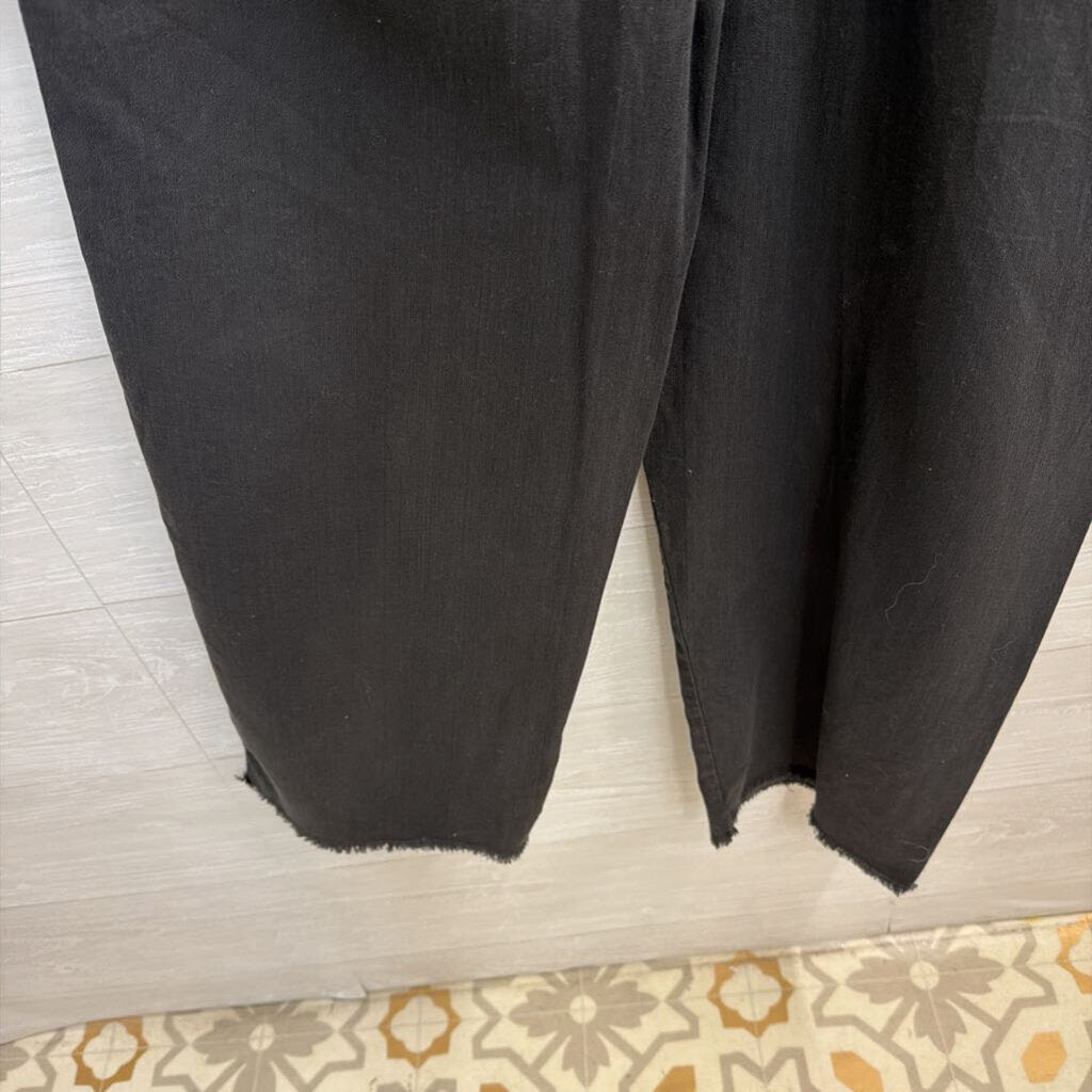 Aerie Black Overalls Wide Leg Large