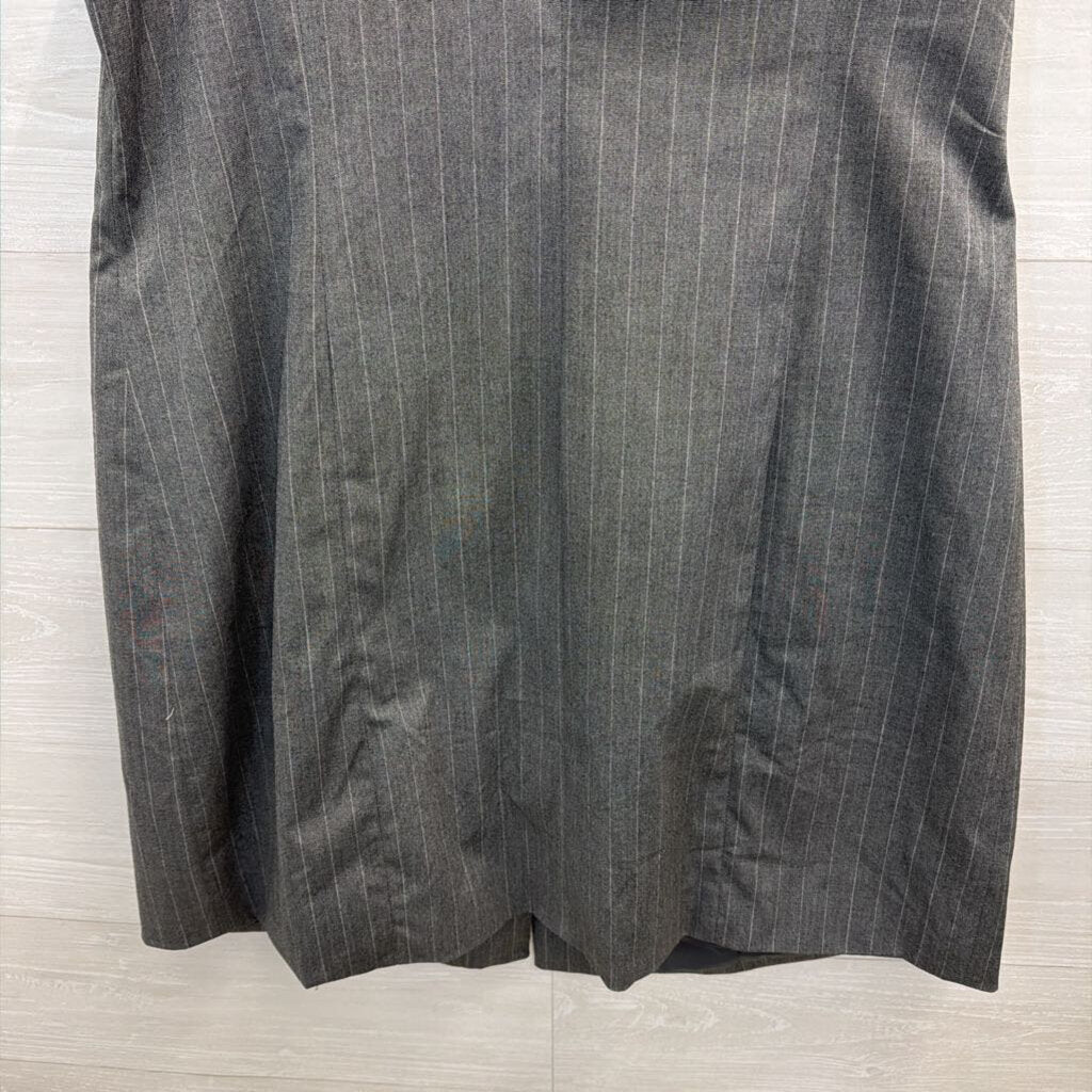 Grey Pinstriped Sleeveless Dress Extra Extra Large