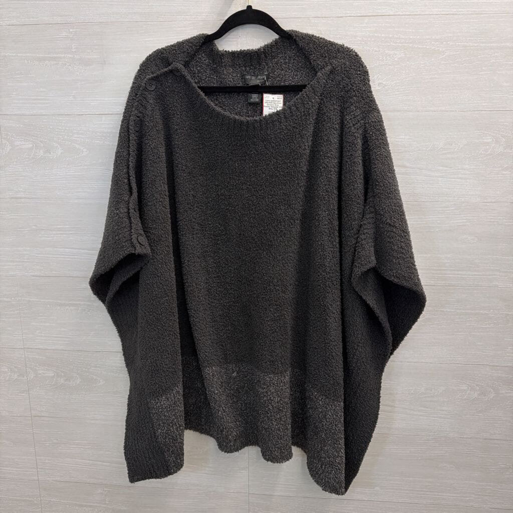 Barefoot Dreams Grey Poncho Sweater O/S