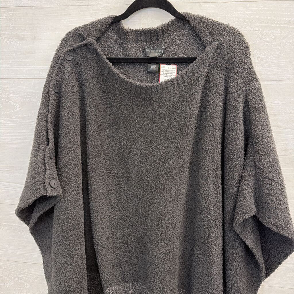 Barefoot Dreams Grey Poncho Sweater O/S