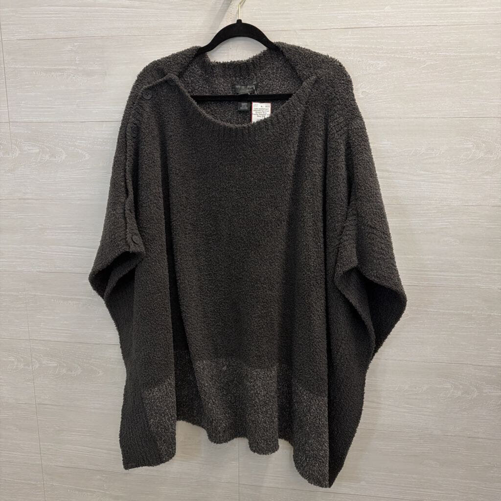Barefoot Dreams Grey Poncho Sweater O/S