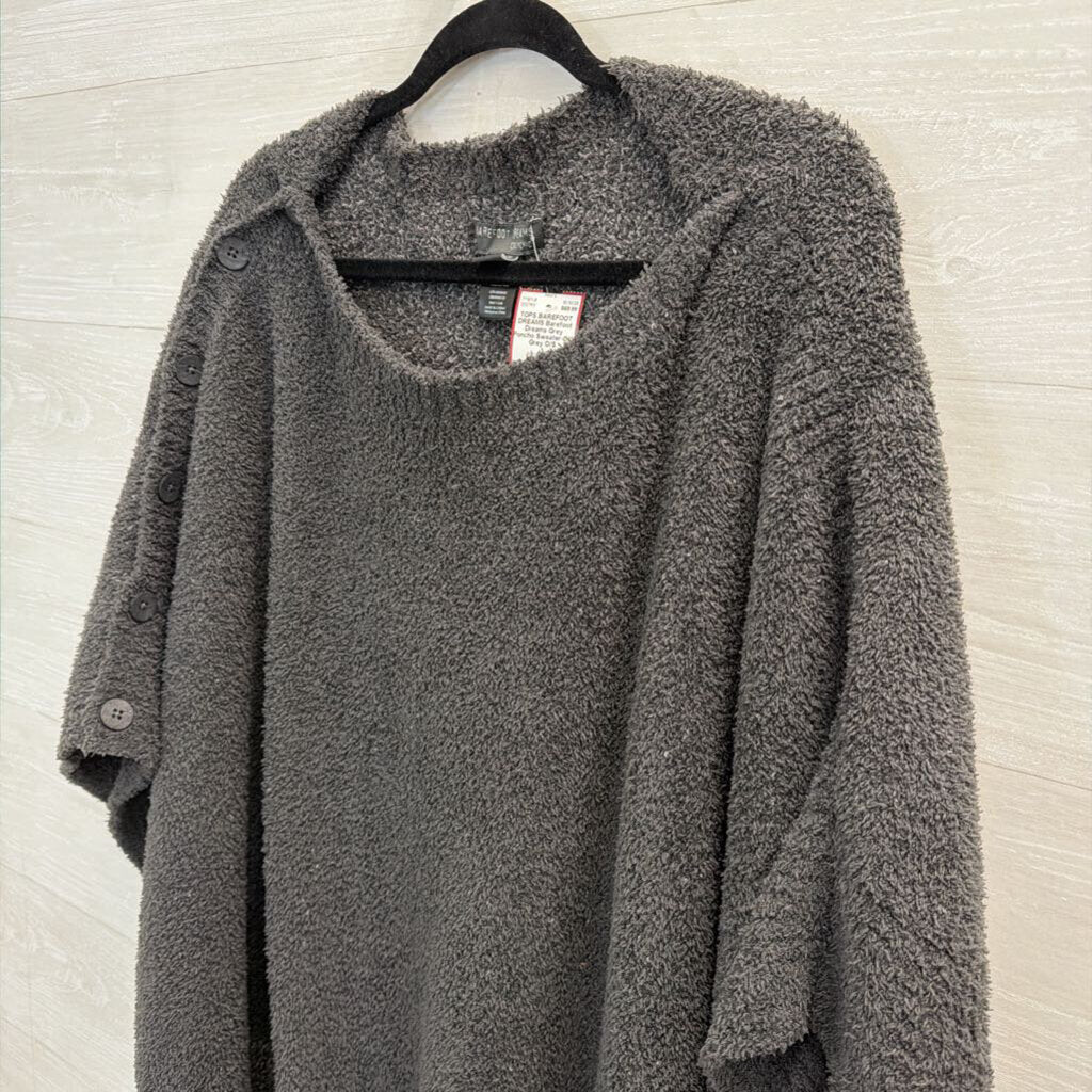 Barefoot Dreams Grey Poncho Sweater O/S