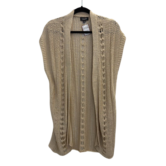 Beige Sleeveless Duster Sweater Large