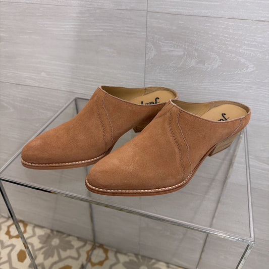 Free People Camel Suede New Frontier Western Mule 38