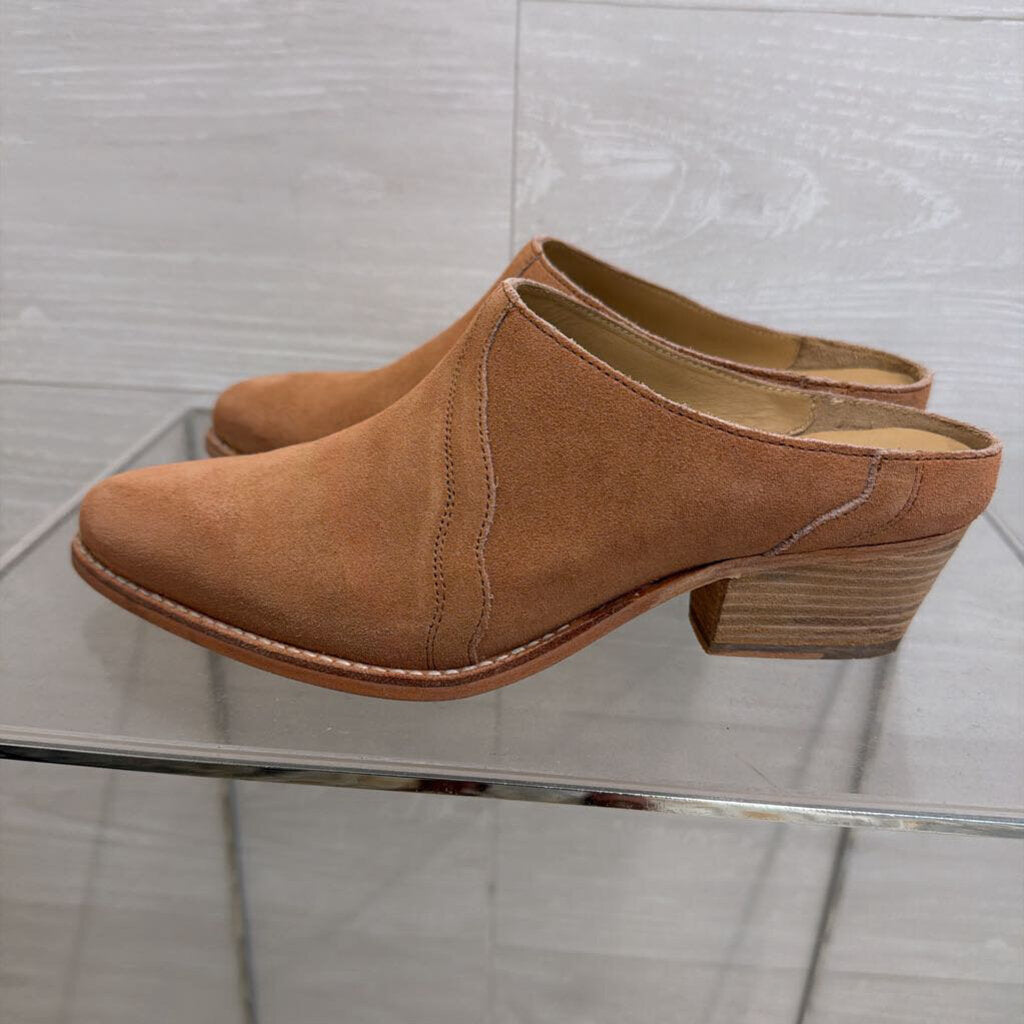 Free People Camel Suede New Frontier Western Mule 38