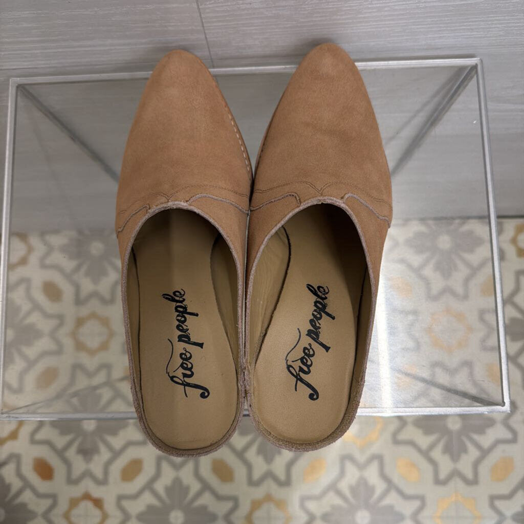 Free People Camel Suede New Frontier Western Mule 38