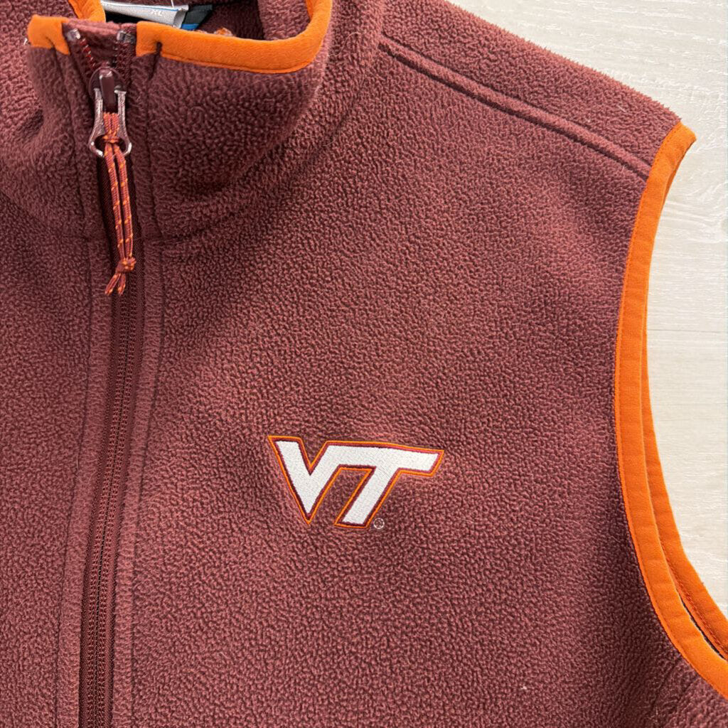 Columbia Virginia Tech Hokies Fleece Vest Extra Large