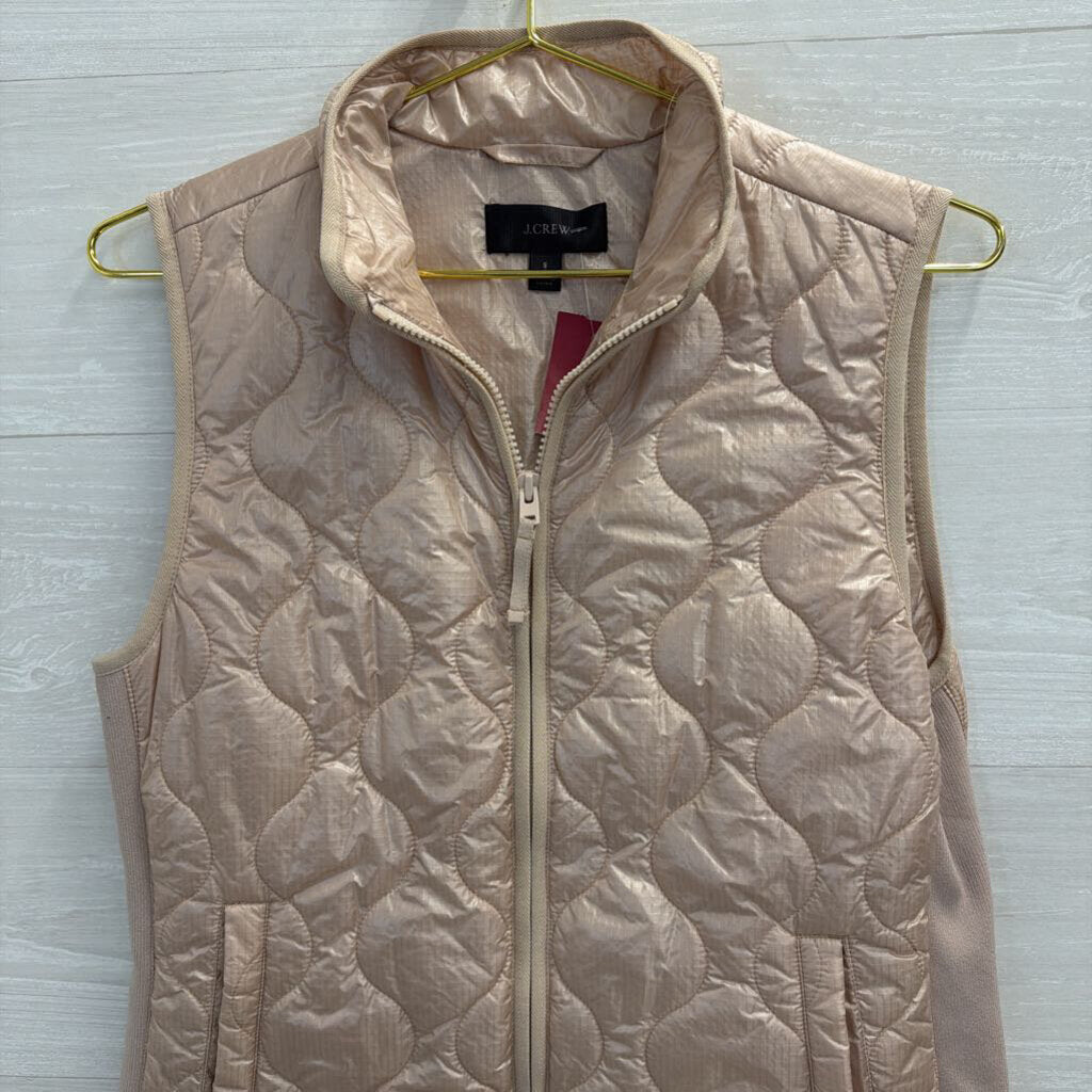 J. Crew Blush Puffer Vest Small