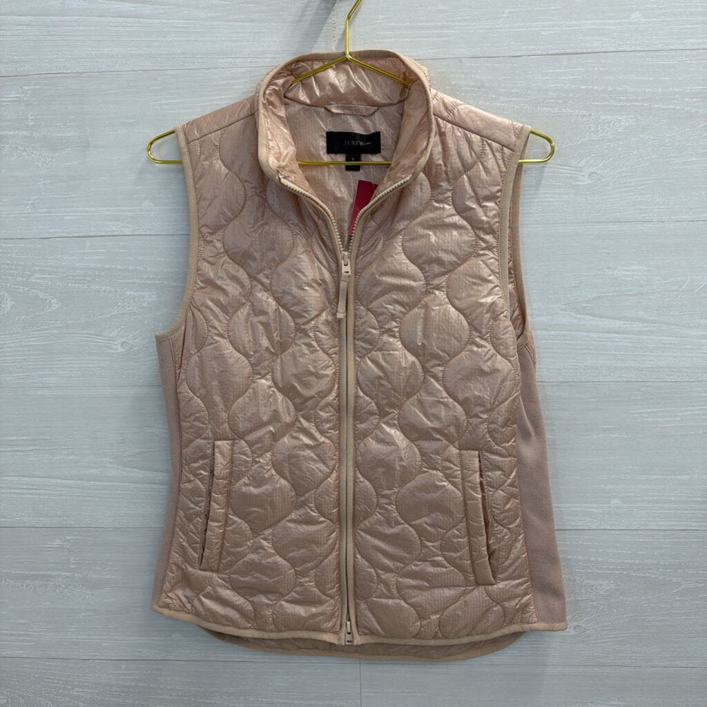 J. Crew Blush Puffer Vest Small