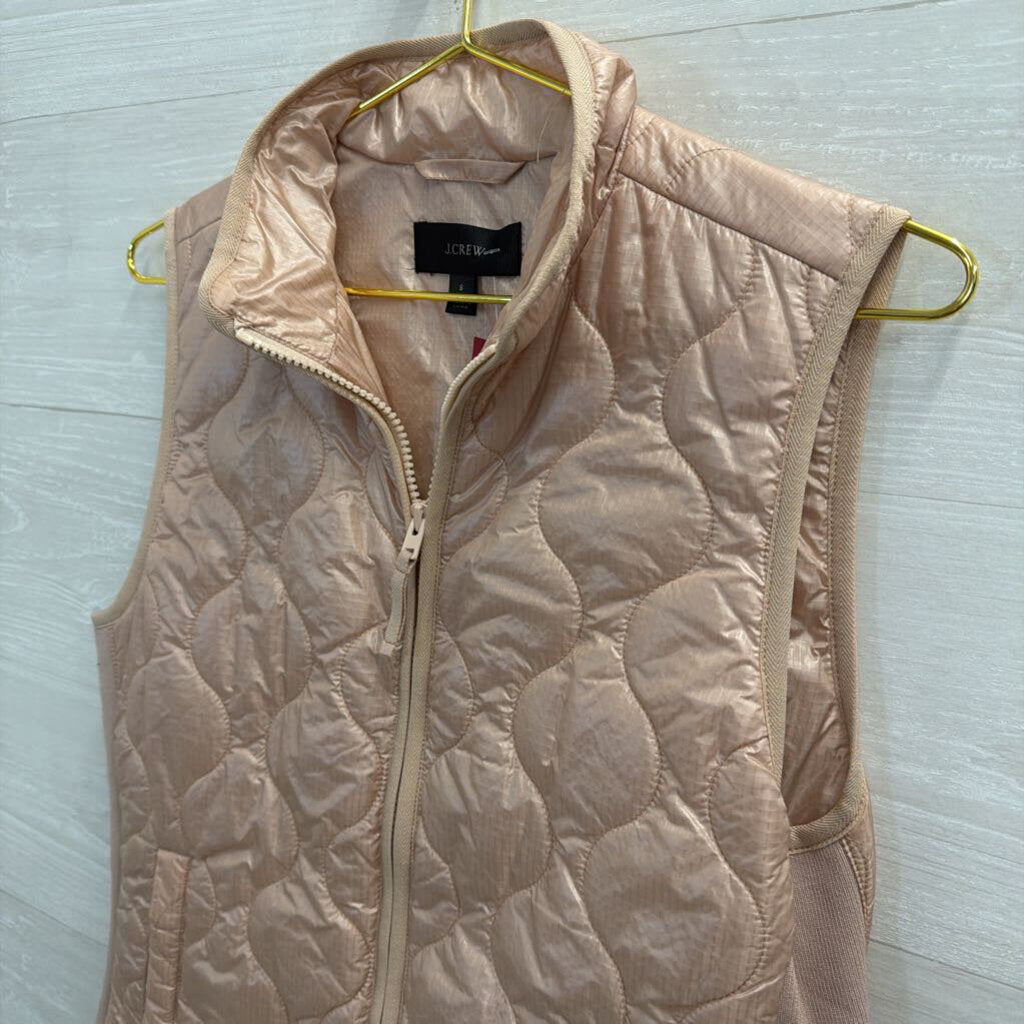 J. Crew Blush Puffer Vest Small