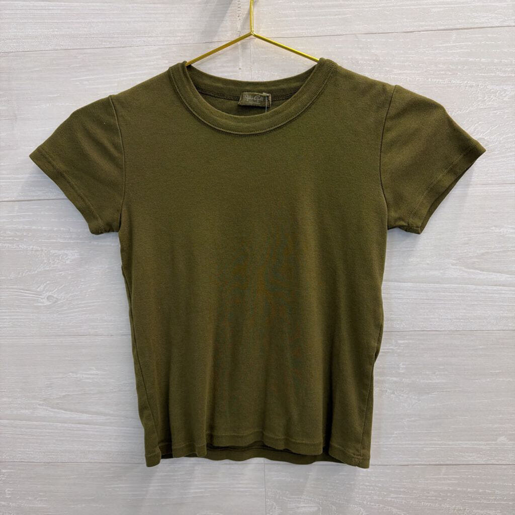 John Galt Olive Green Crop Top Extra Small