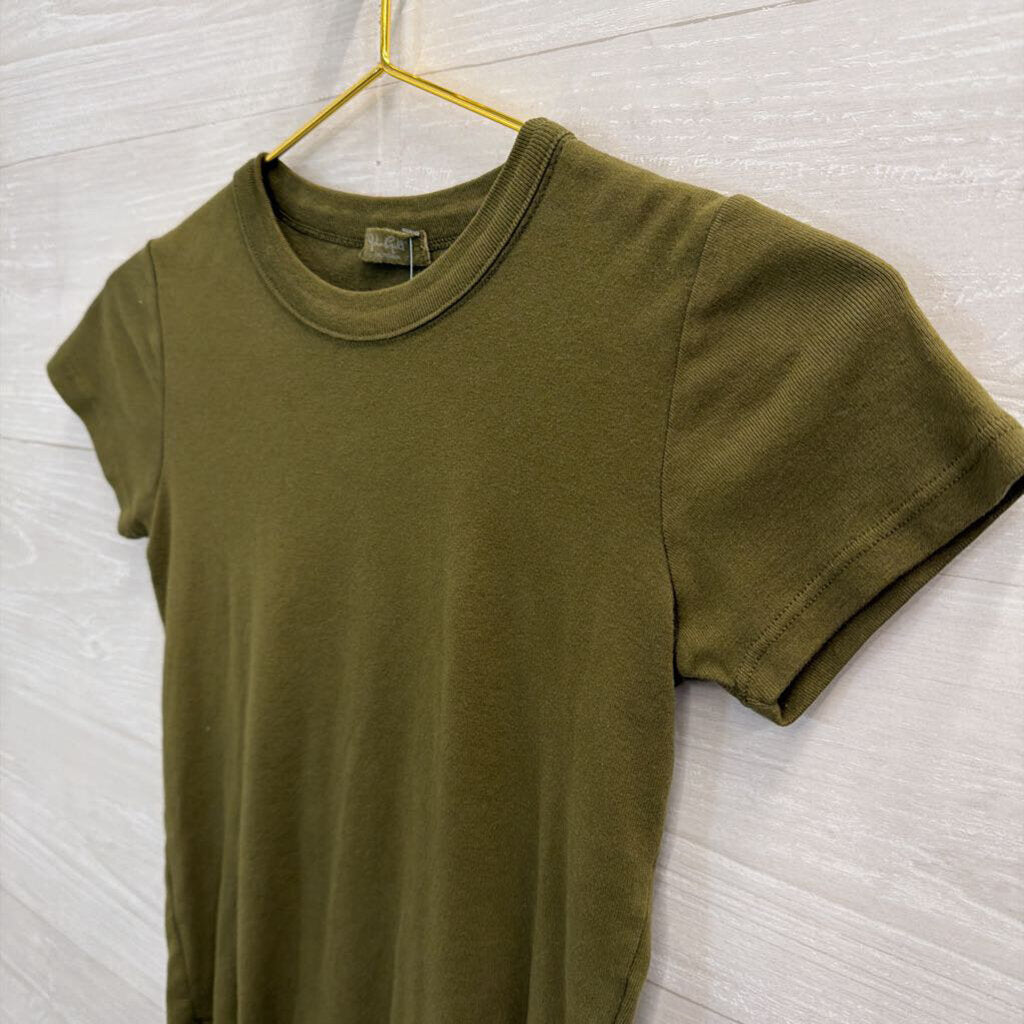 John Galt Olive Green Crop Top Extra Small