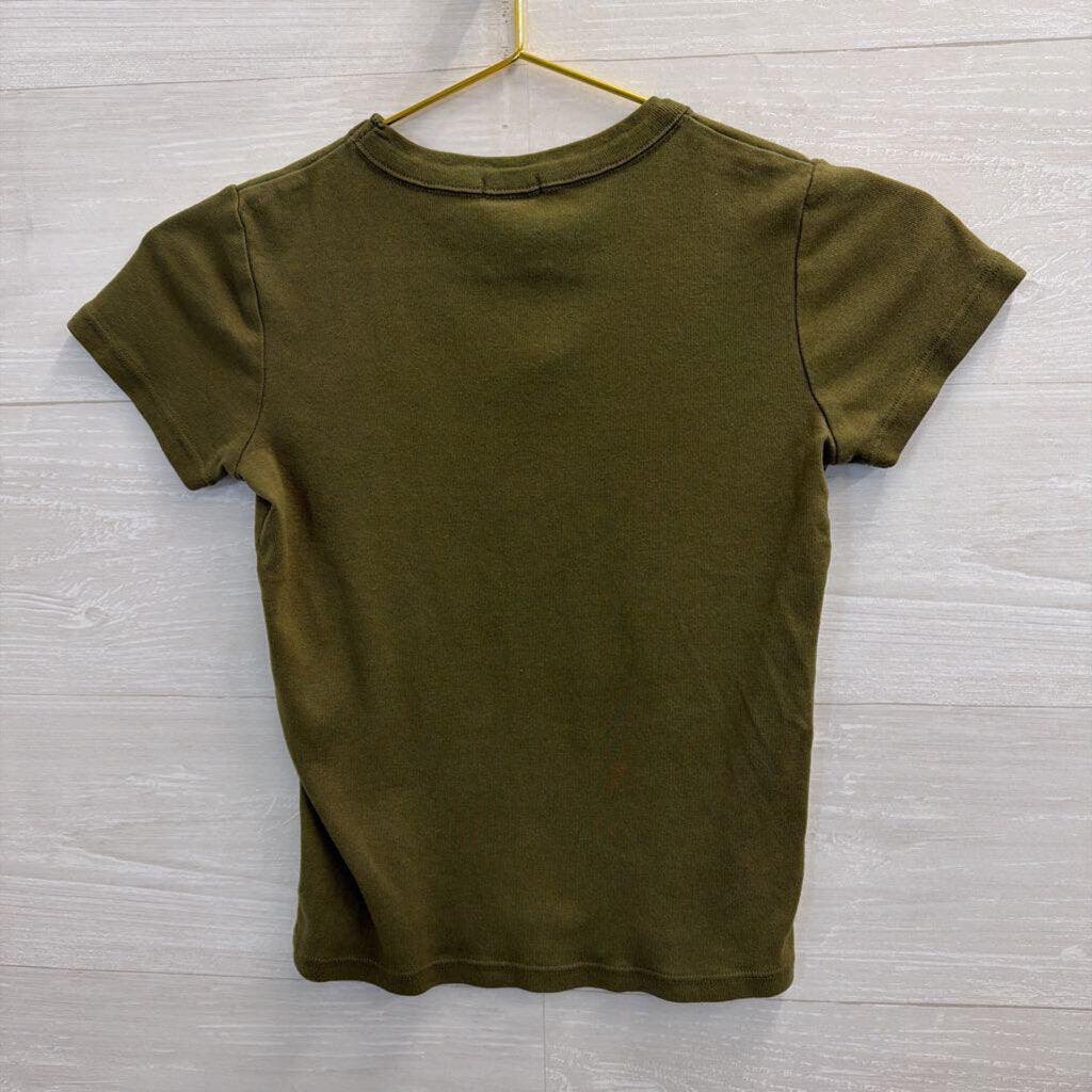 John Galt Olive Green Crop Top Extra Small
