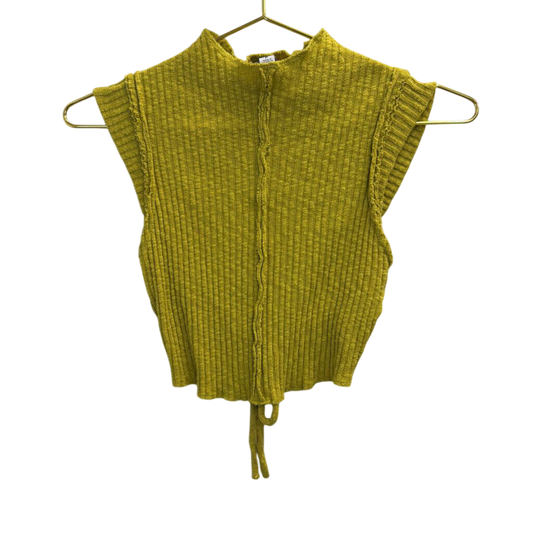 Lime Green Cropped Open Back Top Small