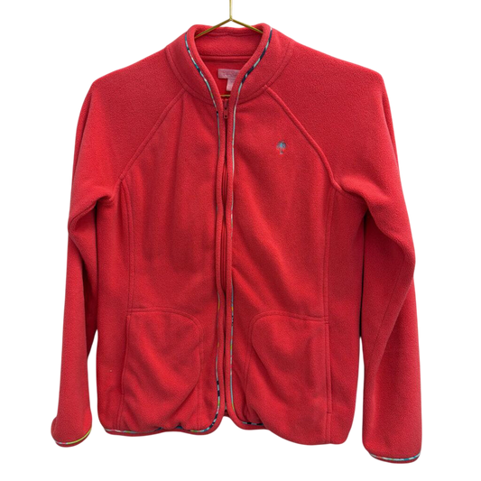 Lilly Pulitzer Coral Fleece Zip Up Jacket Extra Small