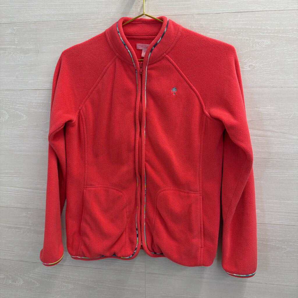 Lilly Pulitzer Coral Fleece Zip Up Jacket Extra Small
