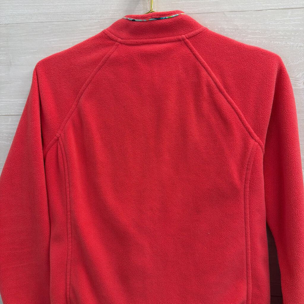 Lilly Pulitzer Coral Fleece Zip Up Jacket Extra Small