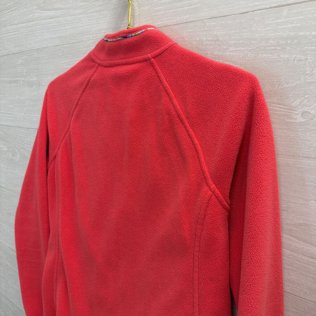 Lilly Pulitzer Coral Fleece Zip Up Jacket Extra Small