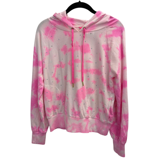 Lilly Pulitzer Pink/White Rhinestone Hoodie Extra Small