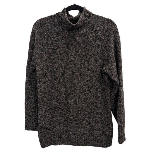 L.L. Bean Charcoal Marled Cowl-Neck Sweater Small Tall