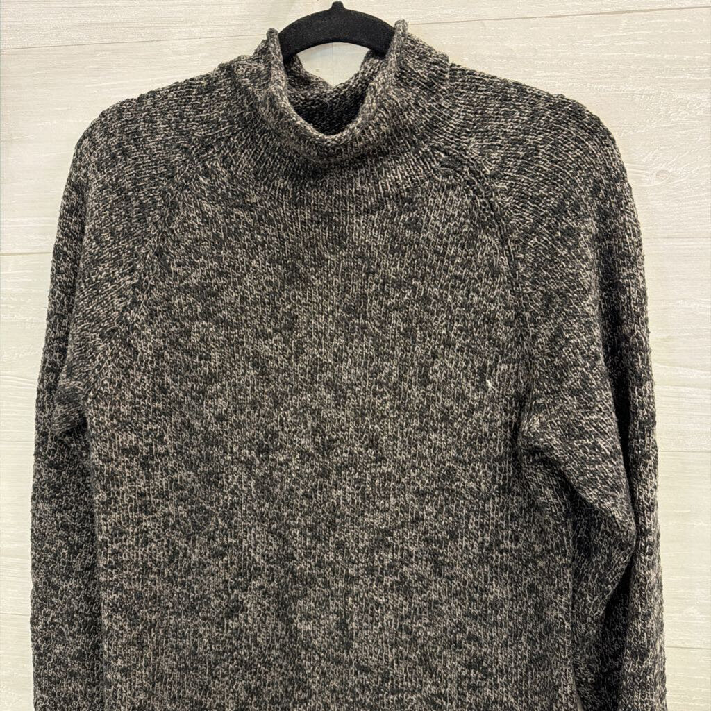 L.L. Bean Charcoal Marled Cowl-Neck Sweater Small Tall