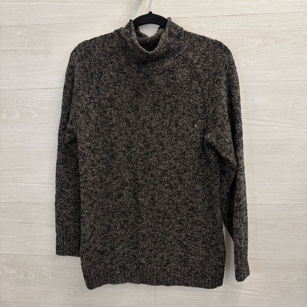 L.L. Bean Charcoal Marled Cowl-Neck Sweater Small Tall