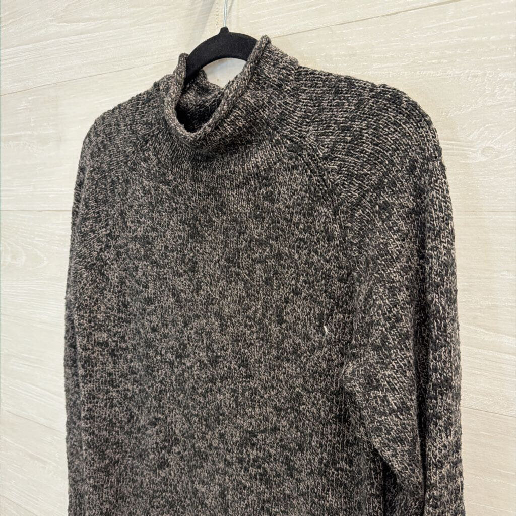 L.L. Bean Charcoal Marled Cowl-Neck Sweater Small Tall