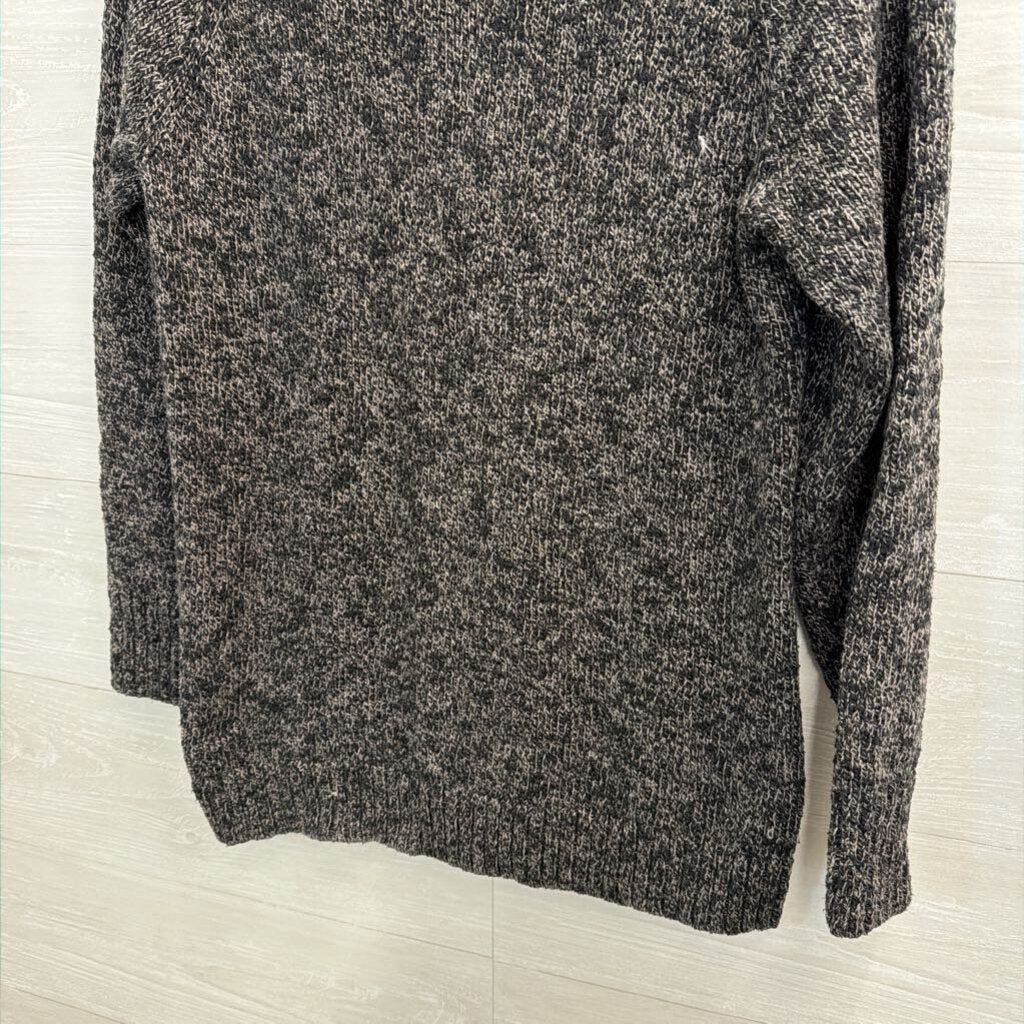 L.L. Bean Charcoal Marled Cowl-Neck Sweater Small Tall