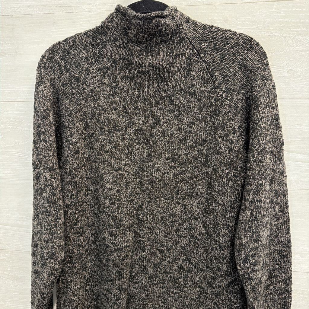 L.L. Bean Charcoal Marled Cowl-Neck Sweater Small Tall