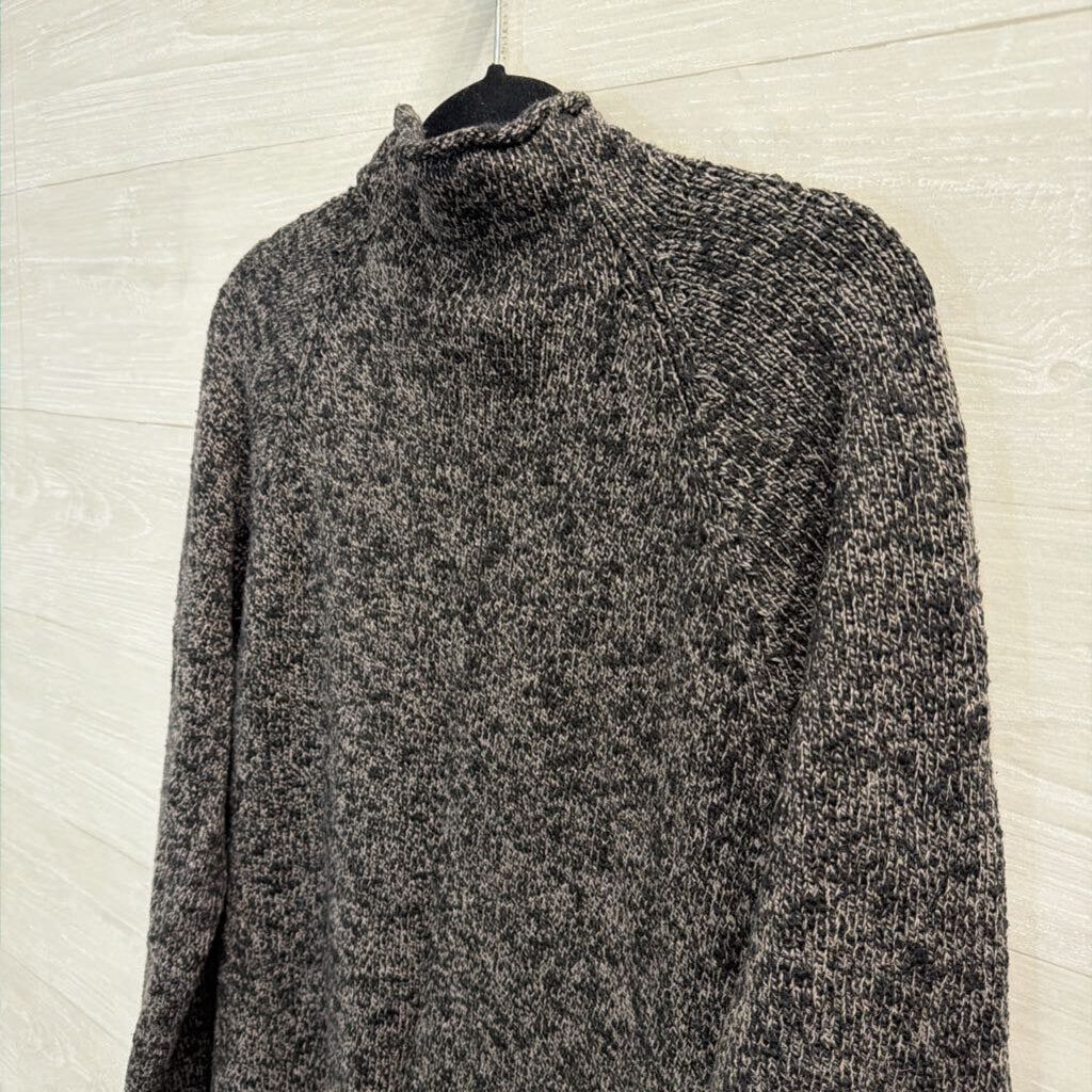 L.L. Bean Charcoal Marled Cowl-Neck Sweater Small Tall