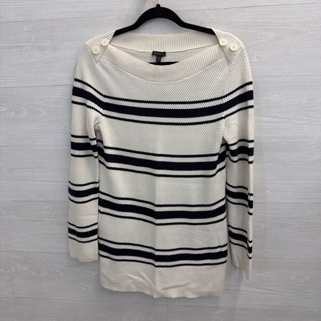 Black/White Striped Sweater Medium