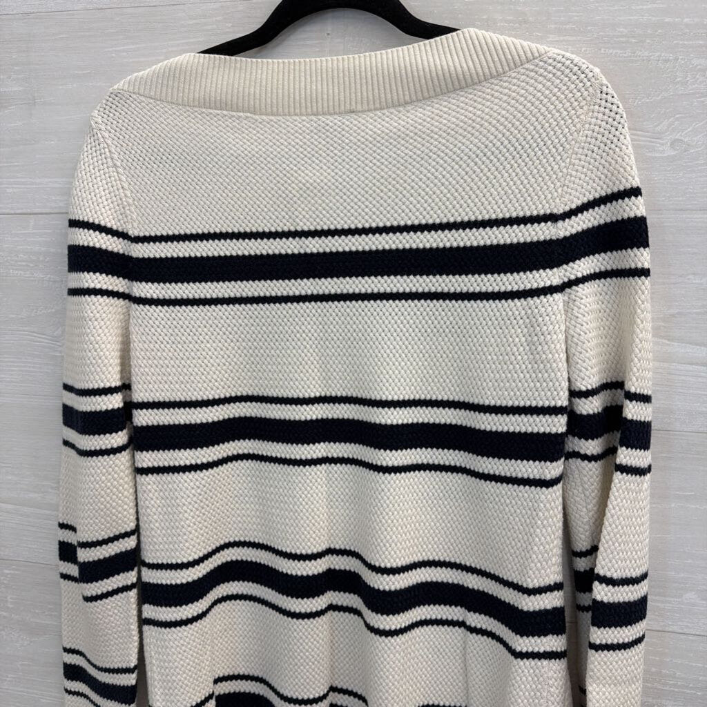 Black/White Striped Sweater Medium