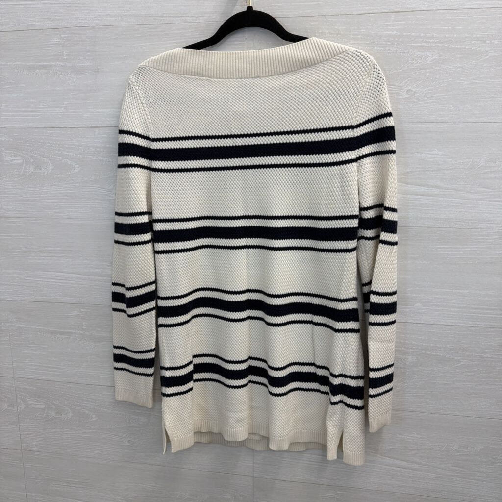 Black/White Striped Sweater Medium