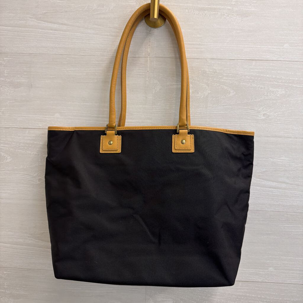 Hartmann Black Canvas Bag with Brown