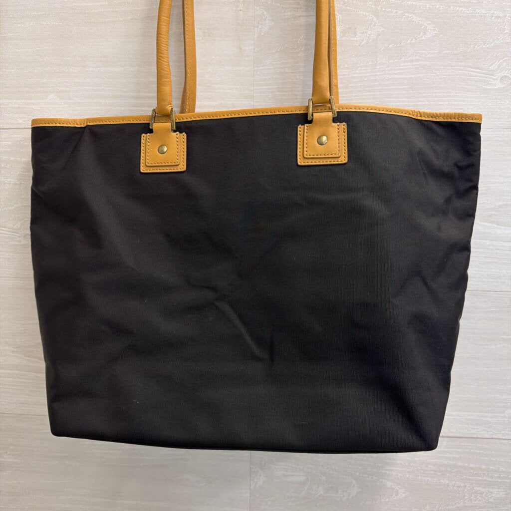 Hartmann Black Canvas Bag with Brown