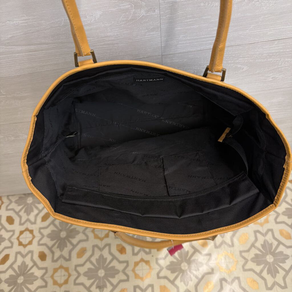 Hartmann Black Canvas Bag with Brown