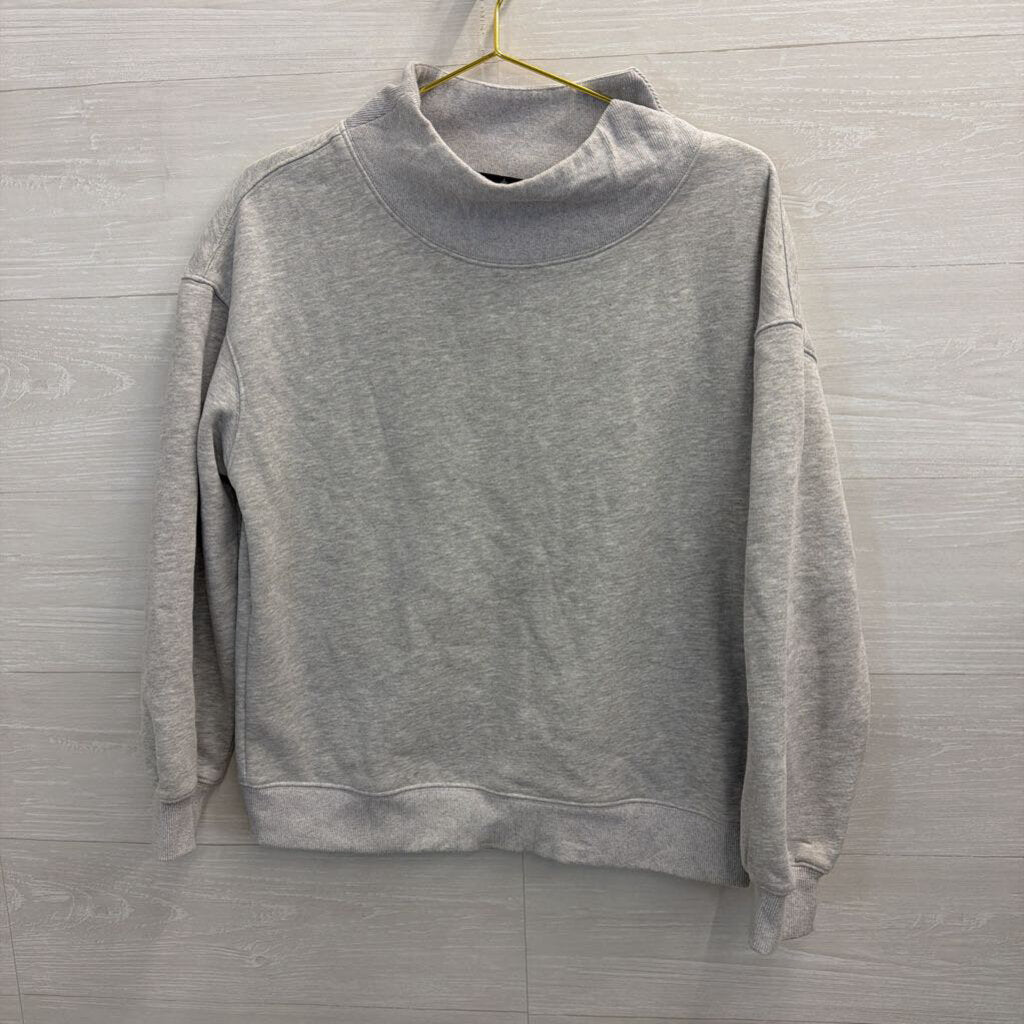 Grey Mock Neck Sweatshirt Medium
