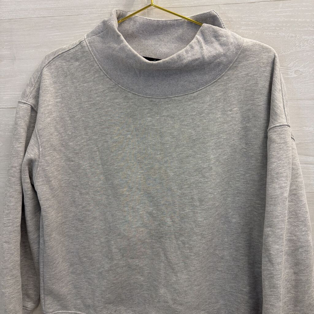Grey Mock Neck Sweatshirt Medium