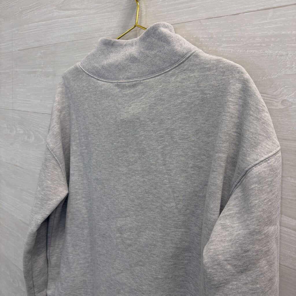 Grey Mock Neck Sweatshirt Medium