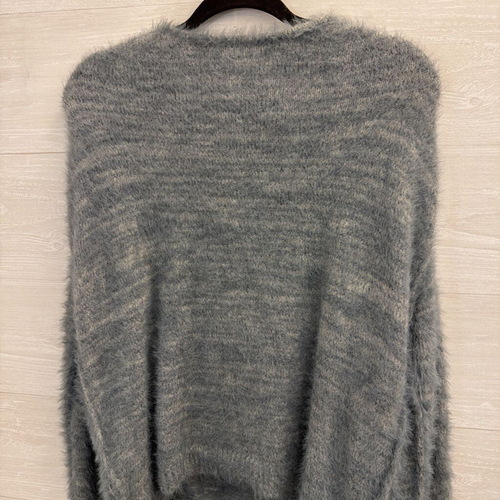 Free People Blue Fuzzy Sweater Medium
