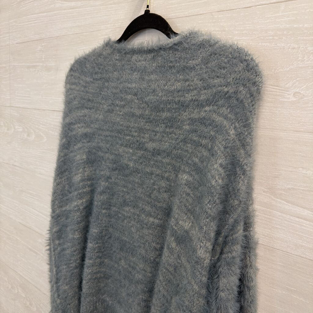 Free People Blue Fuzzy Sweater Medium