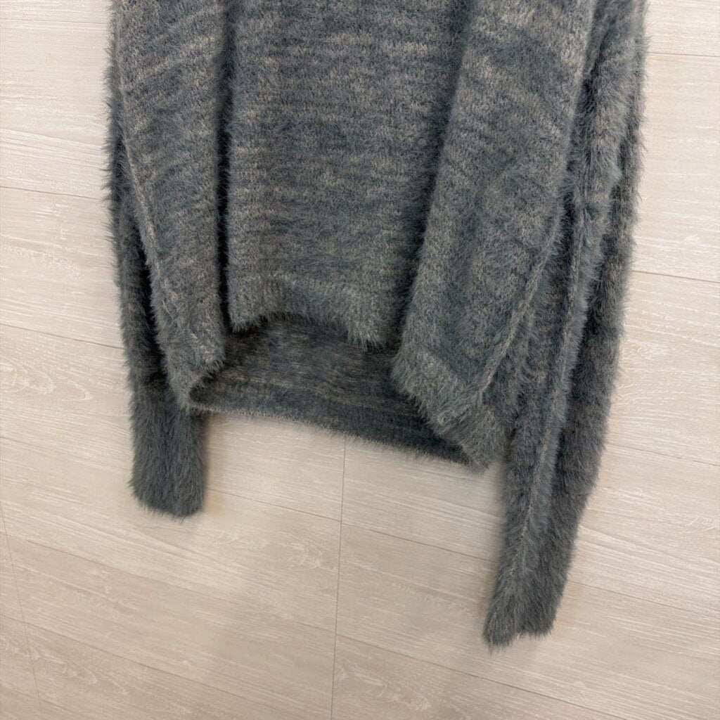 Free People Blue Fuzzy Sweater Medium