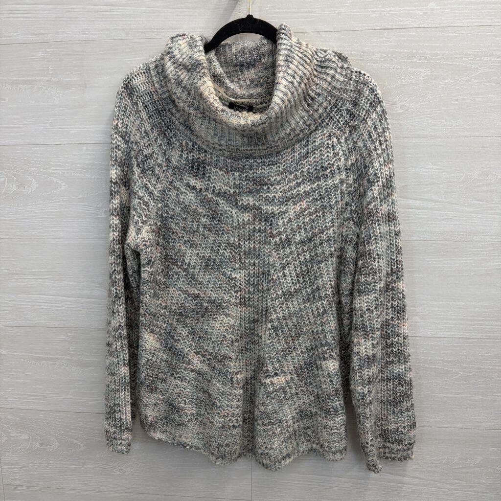 Blue/Grey Cowl Neck Sweater Large