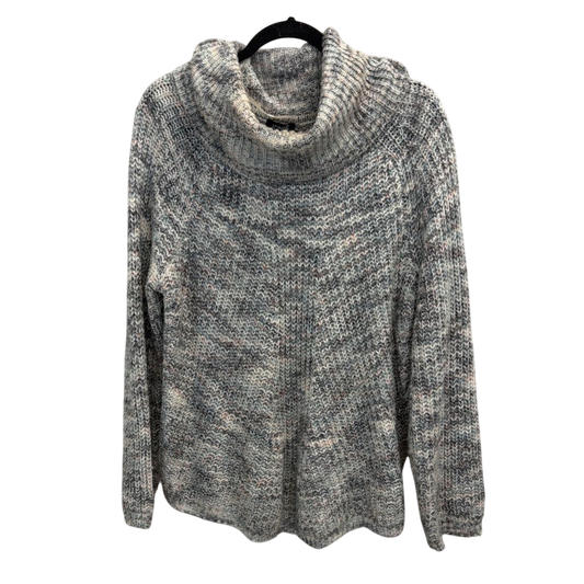 Blue/Grey Cowl Neck Sweater Large