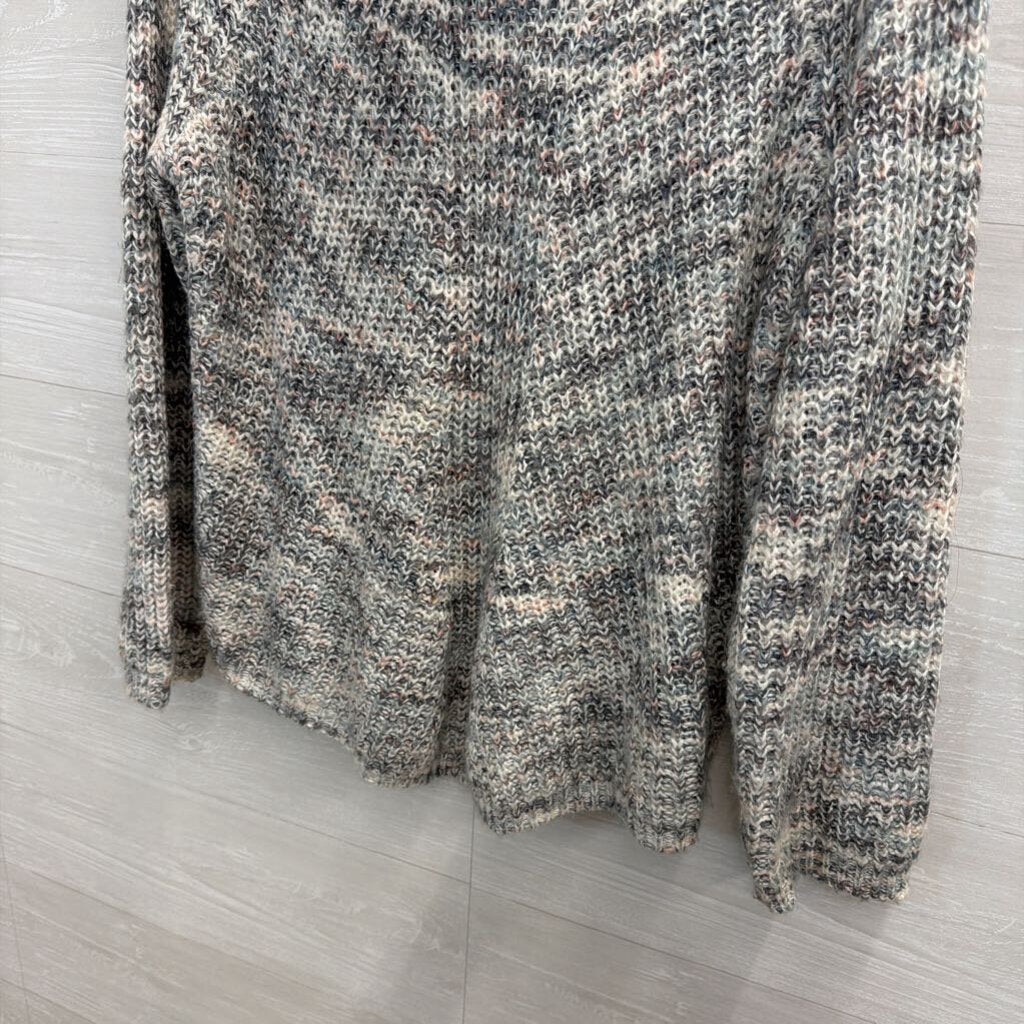 Blue/Grey Cowl Neck Sweater Large