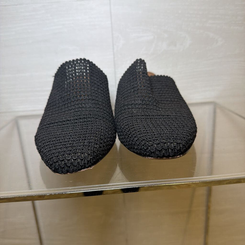 Vintage Black Woven Mules 7.5