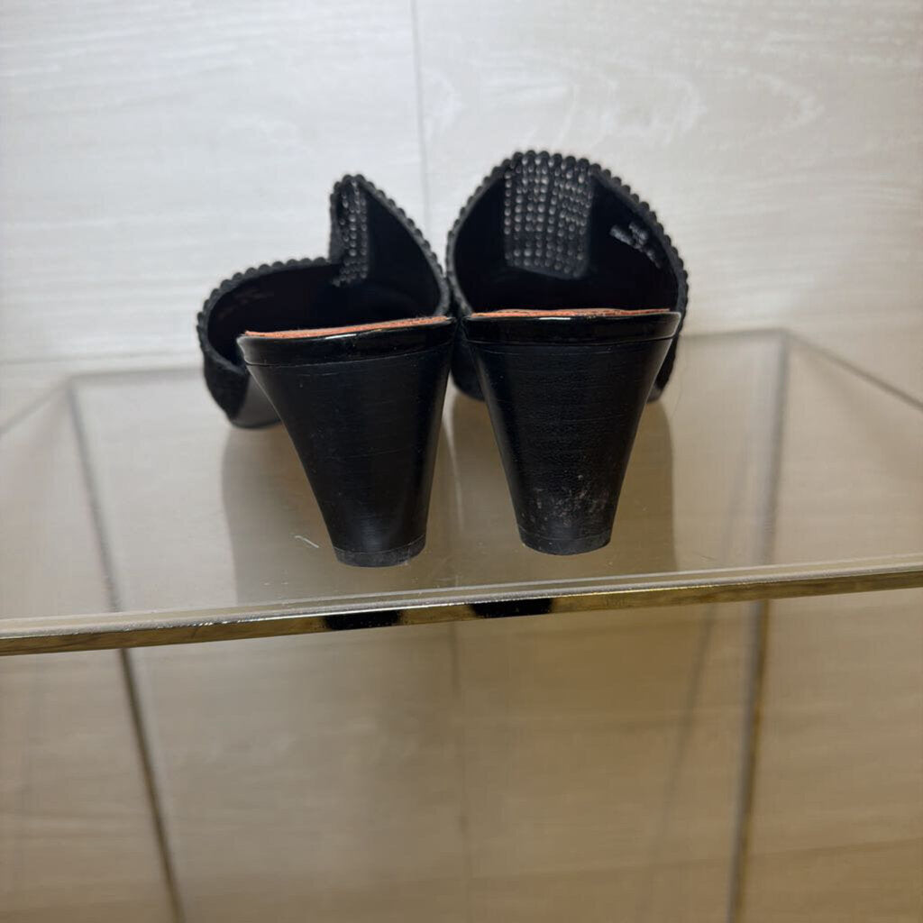 Vintage Black Woven Mules 7.5